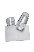 Pazariz Stamper Baskı Transfer Aparat Seti Silikon Başlıklı Oje Dizayn Baskı Seti Nail Art Tırnak Damgalama - 3
