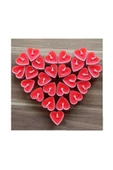 Pazariz Kırmızı Kalp Tealight Mum 50li - 1