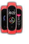 Pazariz M4 Akıllı Bileklik Renkli Ekran 2022 Versiyon Android Ve Ios Uyumlu Nabız Ölçer Tema Değişim thumbnail 1