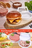 Pazariz Hamburger Press Ve Köfte Kalıbı 12 Adet Hamburger Köfte Şekillendirici Hamburger Yapma Apara - 3