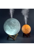 Pazariz 3d Ay Işığı Standlı Dekoratif Lamba 880ml Oda Hava Nemlendirici Buhar Makinesi Koku Giderici - 1