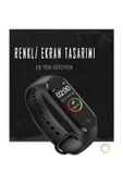 Pazariz M4 Bluetooth Akıllı Bileklik Renkli Ekran Nabız Ölçer Adım Sayar Uyumlu thumbnail 2