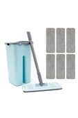 Pazariz Zambak Tablet Mop Pratik Temizlik Seti Mavi + 6 Yedek Mop - 3