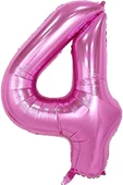 Pazariz 4 Rakam Folyo Balon Pembe 90cm (40ınch) 1 Adet - 1