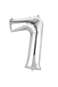 Pazariz 7 Rakam Folyo Gümüş Balon Küçük 35 Cm thumbnail 1