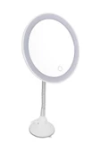 Pazariz 23 Led Işıklı Banyo Makyaj Aynası, 10x Büyütme, Esnek, Dokunmatik - 1