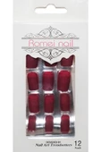 Pazariz Pazarız Nail Takma Tırnak 12'li - Mat Bordo - 1