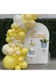 Pazariz Pastel Sarı Makaron Sarı Ve Beyaz Balon Zinciri 100 Adet - 1