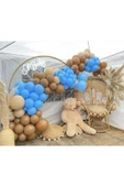 Pazariz Makaron Mavi Sütlü Kahve Ve Karamel Balon Zinciri 100 Adet - 1