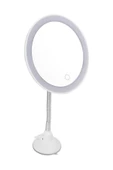 Pazariz 23 Led Işıklı Banyo Makyaj Aynası, 10x Büyütme, Esnek, Dokunmatik - 1