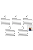 Pazariz Pazarız Pantolon Askısı Metal Askı Kravat Eşarp Askısı 5li Set - 1