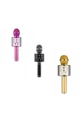 Pazariz Ws-858 Karaoke Mikrofon Bluetooth, Usb, Hafıza Kartı Ve Aux Girişli Metalik Sarı & thumbnail 2