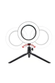 Pazariz 8inç 20cm Youtube Instagram Tiktok Selfie Stüdyo Video Fotoğraf Ring Light Tripod Led Halka Işık - 2