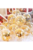 Pazariz Metalik Sarı Gold Konfetili Balon thumbnail 2