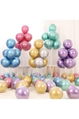 Pazariz Metalik Balon Parti Organizasyon Balonu 12 İnç Düğün Doğum Günü Dekorasyon 20 Adet thumbnail 3