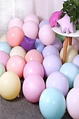Pazariz Makaron Pastel Karışık Renk 50 Li Balon thumbnail 2