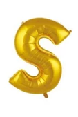 Pazariz 40 Inç 100 Cm Altın Folyo Harf Balon S - 1