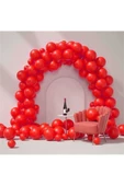 Pazariz Kırmızı Pastel Zincir Balon Seti thumbnail 1