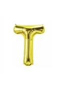 Pazariz T Harf Folyo Gold Renk Balon Küçük 35 Cm thumbnail 1