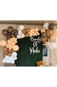 Pazariz Pastel Çikolata Kahve Karamel Beyaz Ve Somon Balon Zinciri 100 Adet - 1