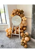 Pazariz Krom Gold Somon Ve Sütlü Kahve Balon Zinciri 100 Adet - 1