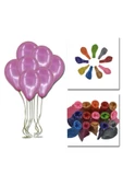 Pazariz 100lü Lateks Pastel Balon Fuşya 12inç thumbnail 3