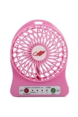 Pazariz Masaüstü Şarjlı Fan Vantilatör Usb Girişli Pembe - 1