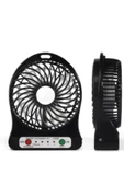 Pazariz 3 Kademeli Şarjlı Masa Üstü Usb Mini Taşınabilir Vantilatör Fan Siyah - 2