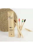 Pazariz Vegan Bambu Diş Fırçası %100 Bioçözünür Naturel Sap Doğal Ürünler 5 Adet - 1