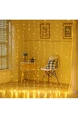 Pazariz 8 Fonksiyonlu 200 Led 10 Saçak Şerit Led 2x2 Perde Ip Led (Gün Işığı) - 3