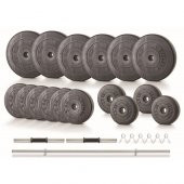 Uzunay Black 105 KG Dambıl Halter Ağırlık Seti - 1