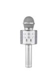 Pazariz Wster Ws-858 Gümüş Karaoke Mikrofon Bluetooth Hoparlör Aux Usb Mikro Sd Kart Girişli - 1