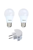 Pazariz 2'li 8.5w E27 Led Ampul Priz Çoğaltıcı Seti - 1