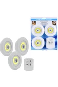 Pazariz Uzaktan Kumandalı Yapışkanlı Kablosuz Led Spot 3lü thumbnail 2