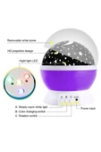 Pazariz Star Master Dönen Yıldızlı Gökyüzü Projeksiyon Gece Lambası Mor thumbnail 3