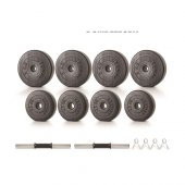 Uzunay Dambıl Ağırlık Seti Black 30 KG - 1