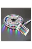 Pazariz Animasyonlu Rgb Şerit Led Işık Aydınlatma Seti Tak Çalıştır Kumandalı Adaptörlü 5m - 3