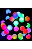 Pazariz 5 Metre 28 Led Fişli Rgb Mini Top Led Siyah Kablo - 1