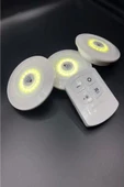 Pazariz 3lü Uzaktan Kumandalı Yapışkanlı Kablosuz Led Spot Lambalar - 3
