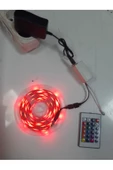Pazariz 5 Metre Rgb Şerit Led 16 Renkli Iç Dış Mekan Kumandalı thumbnail 2