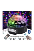 Pazariz Bluetoothlu Led Küre Kristal Disko Topu Dönen Renkli Hoparlör Led thumbnail 2