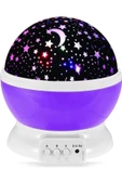 Pazariz Renkli Ve Dönen Star Master Projeksiyon Gece Lambası - Mor Kapaklı thumbnail 1