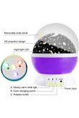 Pazariz Star Master Dönen Yıldızlı Gökyüzü Projeksiyon Gece Lambası Mor thumbnail 3