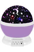 Pazariz Star Master Dönen Yıldızlı Gökyüzü Projeksiyon Gece Lambası Mor thumbnail 1