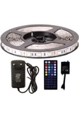 Pazariz Rgb Şerit Led Tak Çalıştır 44 Tuşlu Kumandalı 5050 3 Çipli Iç Mekan Silikonsuz (5 Metre) - 1