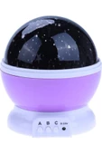 Pazariz Star Master Dönen Yıldızlı Gökyüzü Projeksiyon Gece Lambası Mor thumbnail 2