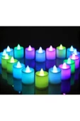 Pazariz Renkli Pilli Işık Led Mum Romantik Gecelere Özel Dekor Kırmızı 10 Ad thumbnail 3