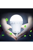 Pazariz Şarjlı Led Ampul 9 Watt Beyaz Işık Acil Durum Aydınlatma 3 Adet thumbnail 2