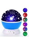 Pazariz Dönen Gökyüzü Renkli Yıldızlı Projeksiyon Gece Lambası - 1