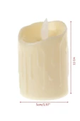Pazariz Hareketli Alev Görünümlü Dekoratif Led Mum 11 cm thumbnail 1